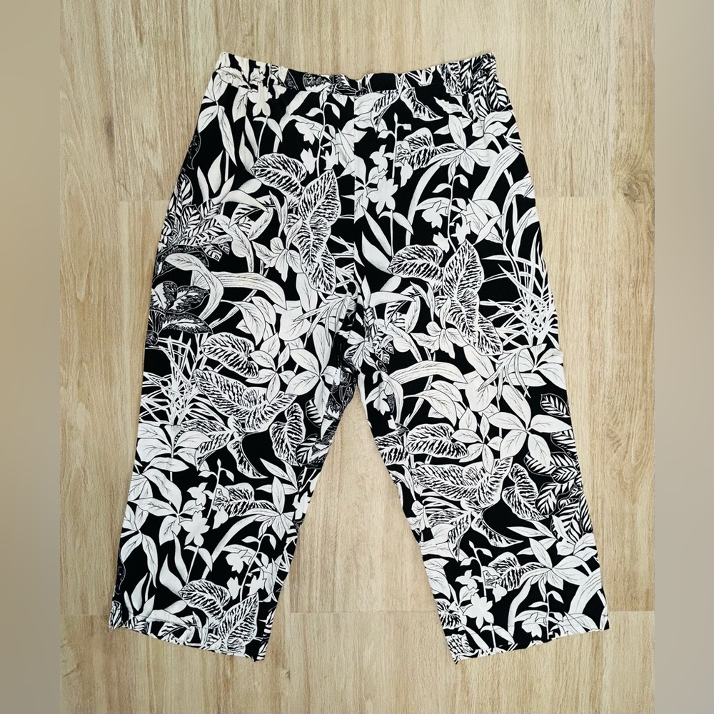 SunBay Cotton Women’s Floral Pull On Pants